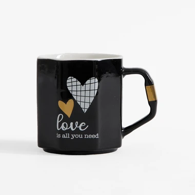 Porcelánový hrnek LOVE černý 330 ml