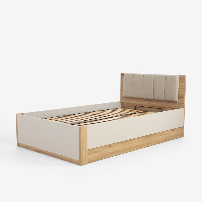 Postel s úložným prostorem a roštem OAK SQUERE 120x200.
