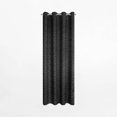 Černo-stříbrný závěs na průchodkách OLETA 140x250 cm