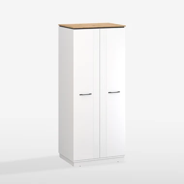Bílá skříň s drážkováním VELUTTO