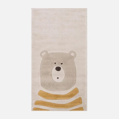 Krémový koberec s medvídkem KIDY 80x150 cm