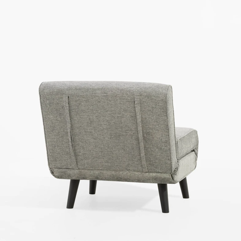 Rozkládací čalouněné křeslo šedé LAVILLA