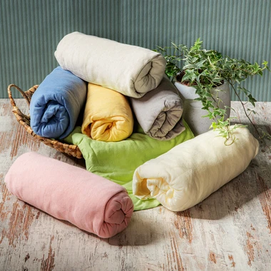 Prostěradlo s gumou JERSEY 90x200 cm krémové