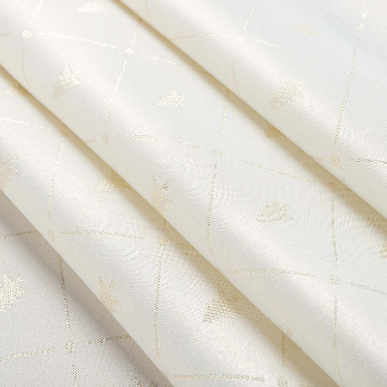 Běhoun glamour se vzorem vánočních stromečků ecru LUMINE 40x120 cm