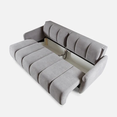 Třímístná rozkládací pohovka DERIBO šedá