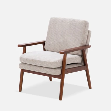 Béžové čalouněné křeslo CROXTA