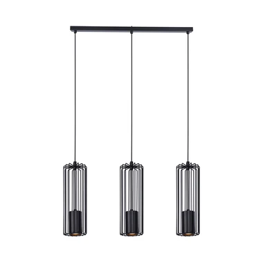 Závěsné svítidlo 3 stínidla lišta FALCON černé