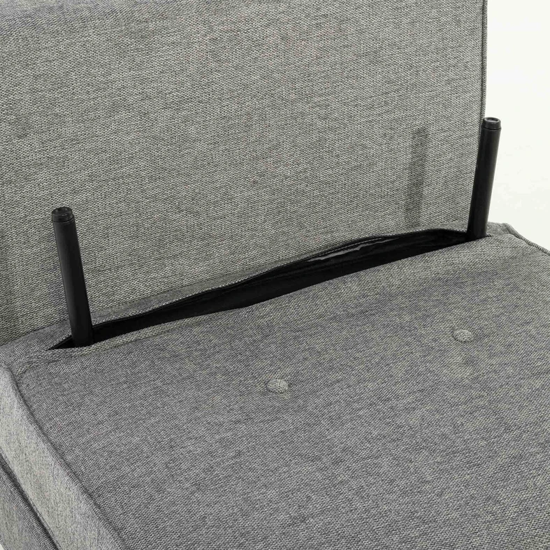 Rozkládací čalouněné křeslo šedé LAVILLA