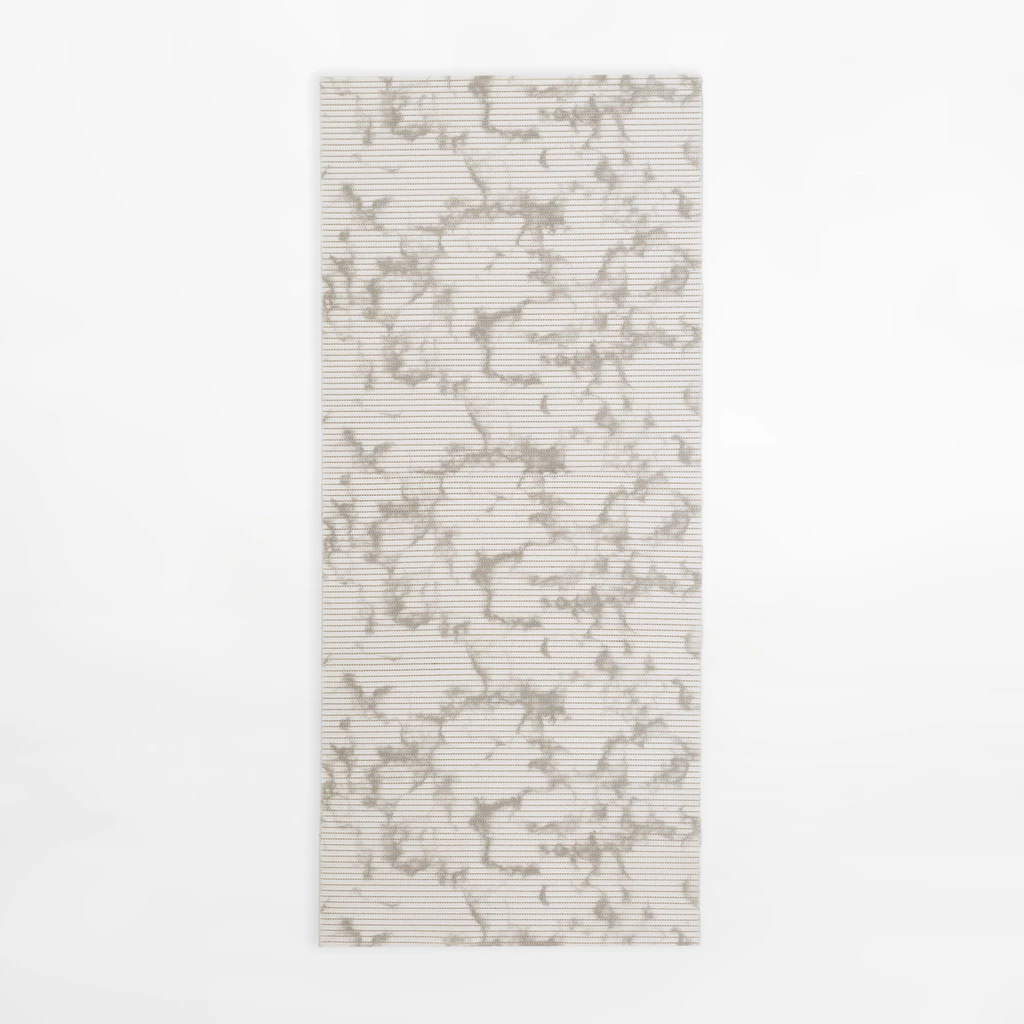 Koupelnová předložka CANARIA, bílá-šedá, 65x150 cm