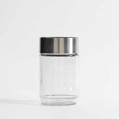 Skleněná dóza s kovovým víkem 750 ml