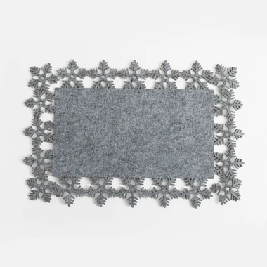 Filcová vánoční podložka šedá 30x45 cm