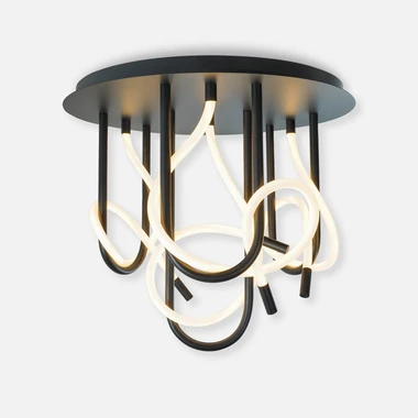 Černé stropní LED svítidlo BALBO 50 cm