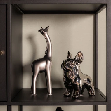 Stříbrná dekorativní figurka PES 20 cm