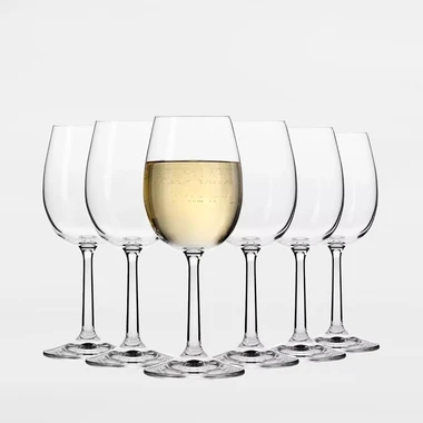 Sada 6 sklenic na bílé víno PURE 250 ml