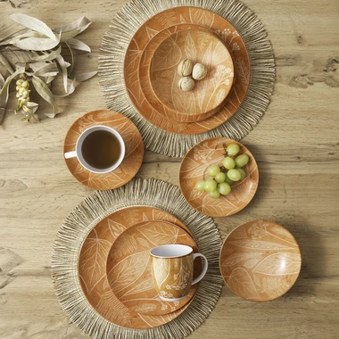 Porcelánová mísa ČTYŘI ROČNÍ OBDOBÍ 17,5 cm oranžová