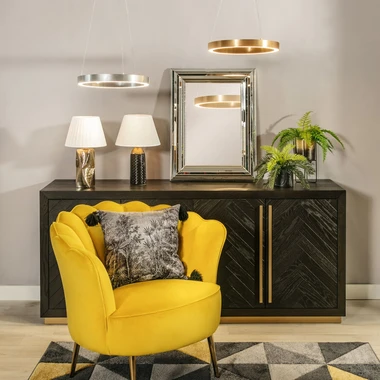 Stříbrné závěsné LED svítidlo CARLO 40 cm