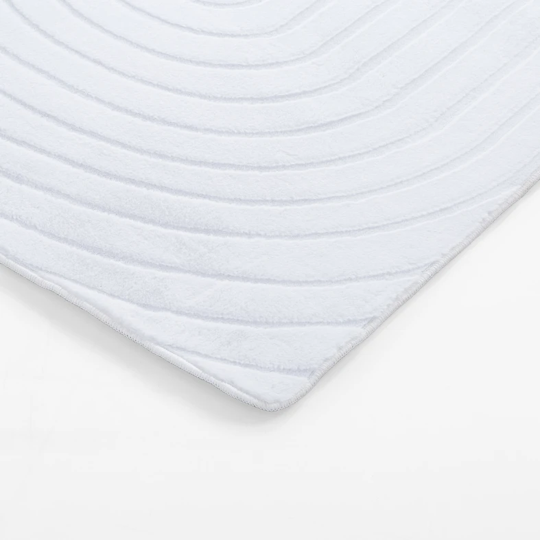 Koberec geometrický MALAGA 3D bílý, 120x160 cm