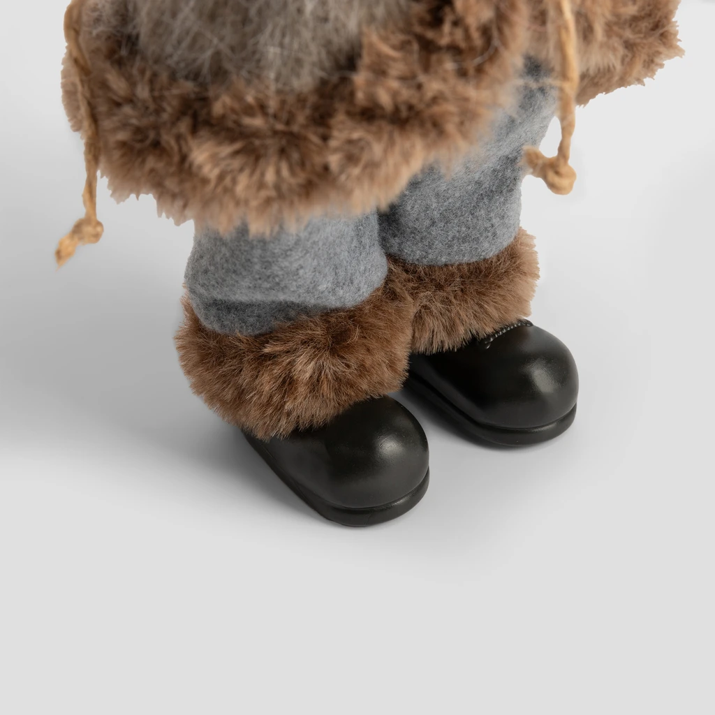 Vánoční figurka Mikuláš 40 cm šedohnědý