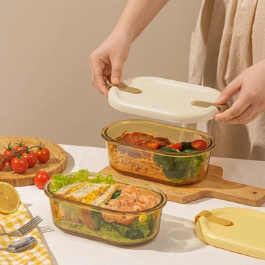 Svačinový box, skleněný, 750 ml