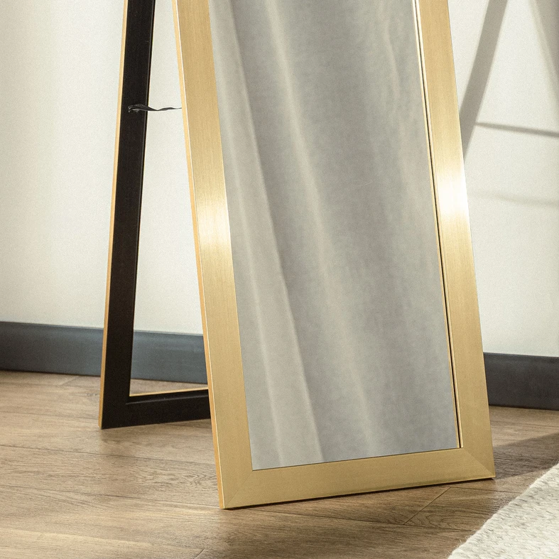 Stojící zrcadlo ve zlatém rámu SLIM 40 x 160 cm