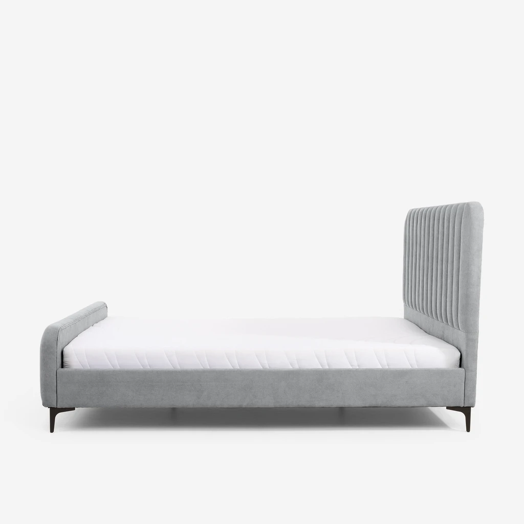 Šedá postel KELLY 160x200cm