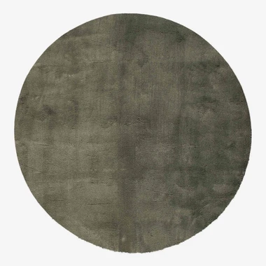 Kulatý koberec PULY 80 cm, tmavě zelený