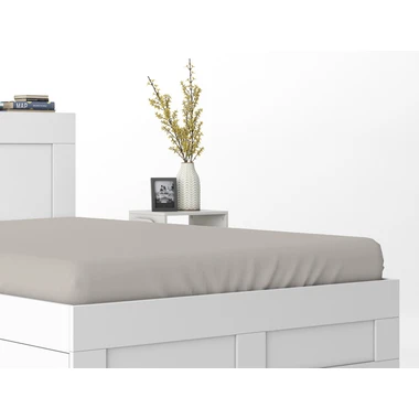 Bavlněné prostěradlo s gumičkou PURE 160x200 cm béžové