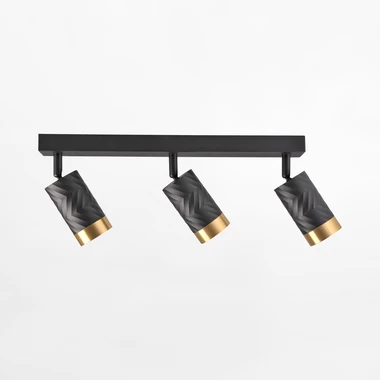 Bodové světlo na liště ARRAS 3 reflektory černo-zlatá