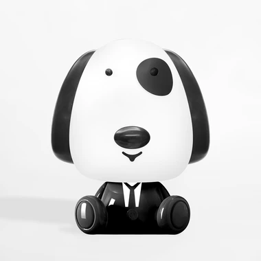 Noční lampička LED bílo-černý PES