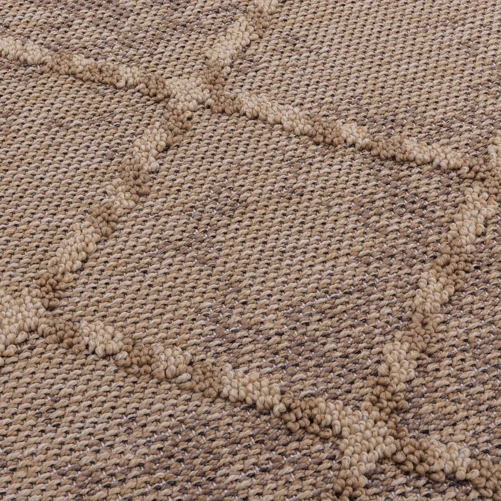 Béžový venkovní koberec kosočtverce BOUCLE 120x170 cm