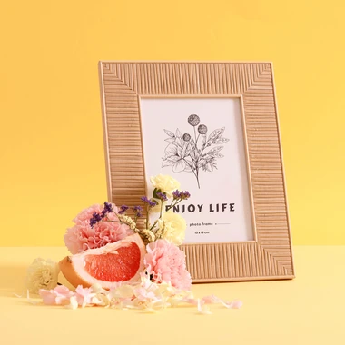 Hnědý boho fotorámeček 13x18 cm