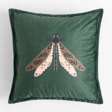 Zelený povlak na polštář ALUNA 45x45 cm