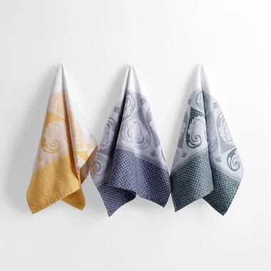 Bílo-zelená kuchyňská utěrka na mytí ANKARA 50x70 cm