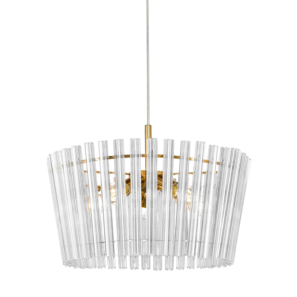 Lampa wisząca glamour złota BACH 41 cm.