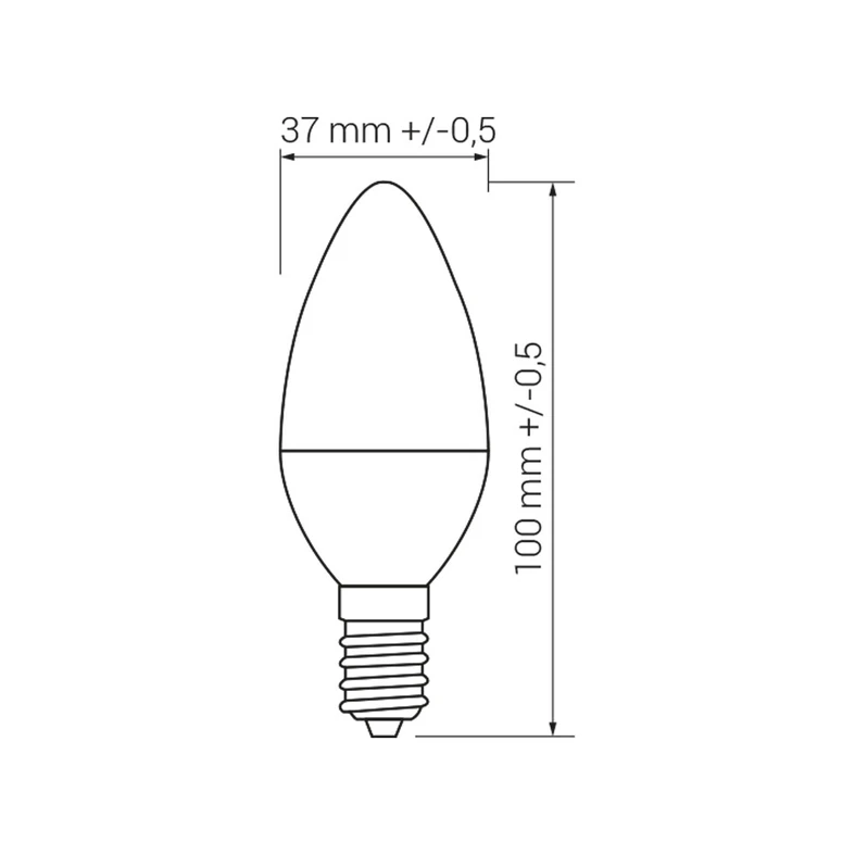 LED žárovka E14 8 W teplé barvy ORO-E14-C37-TOTO-8 W-WW