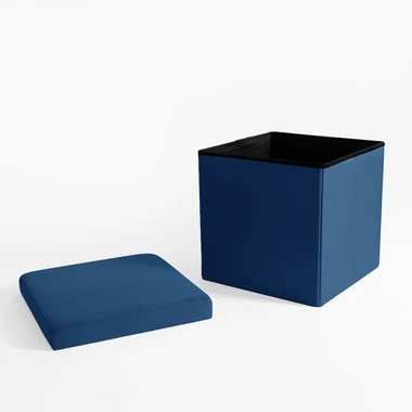 Modrý skládací taburet 38x37,5 cm
