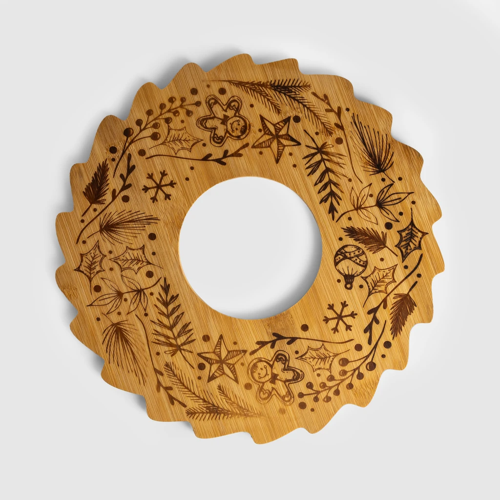 Bambusový podnos na servírování 30 cm