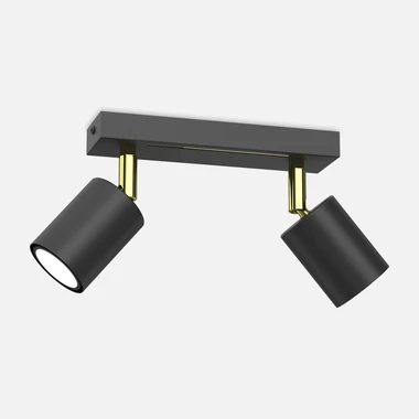 Černo-zlatá dvoubodová světelná lišta STRIPER