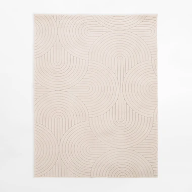 Koberec do obývacího pokoje MODERNO, krémový, 120x160 cm