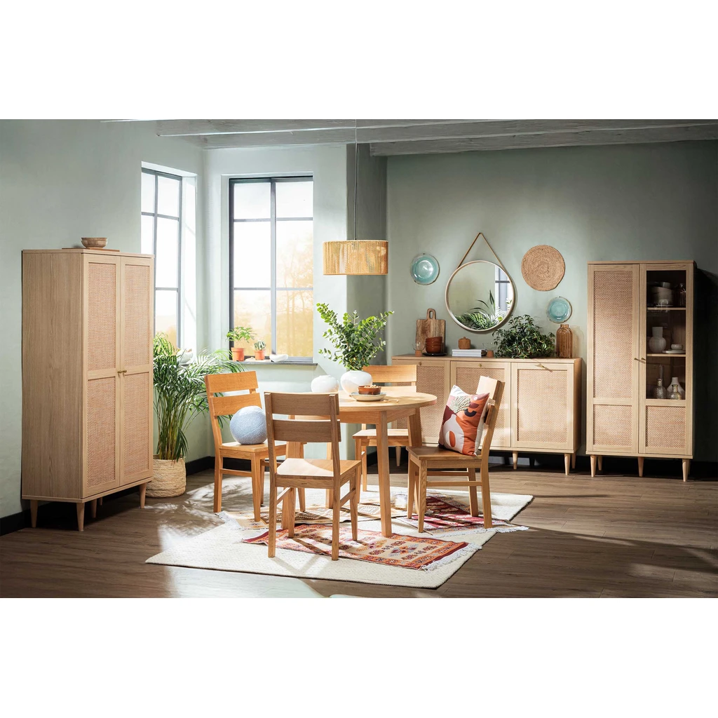 Kulatý rozkládací stůl CALASETTA 130-165 cm