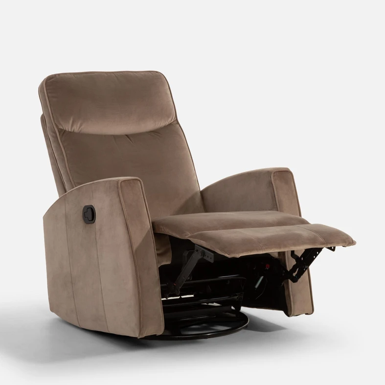 Béžové otočné křeslo s relaxační funkcí LUTTIN