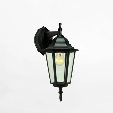 Černé venkovní nástěnné svítidlo MOONLIT