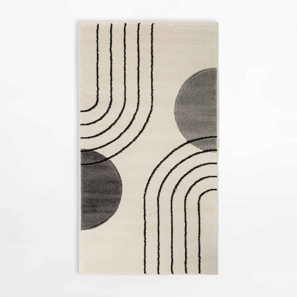 Koberec art déco krémový MILLEY 80x150 cm