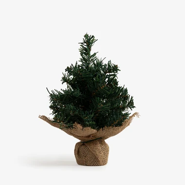 Dekorativní vánoční stromek v jutovém obalu 30 cm