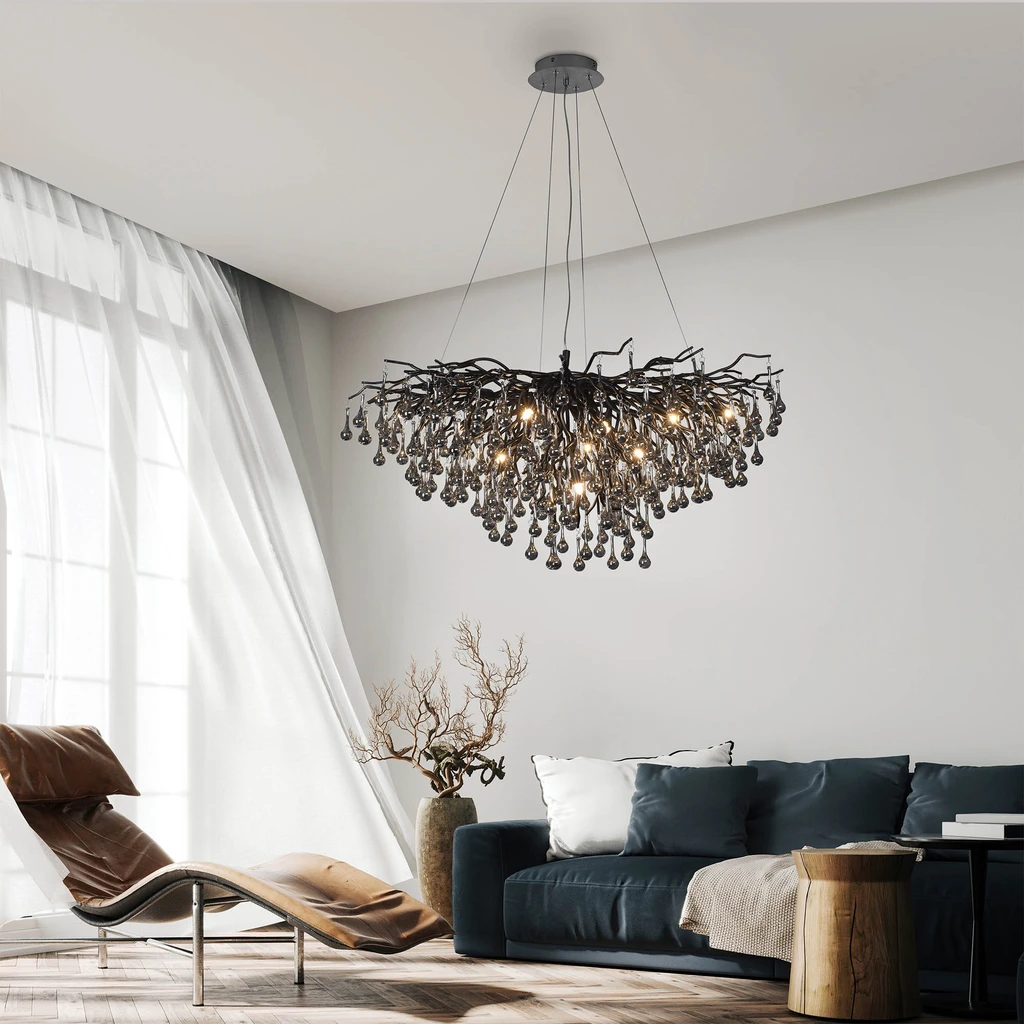 Lampy z rodziny ICICLE możesz dopasować wnętrz nowoczesnych, nowojorskich oraz glamour.