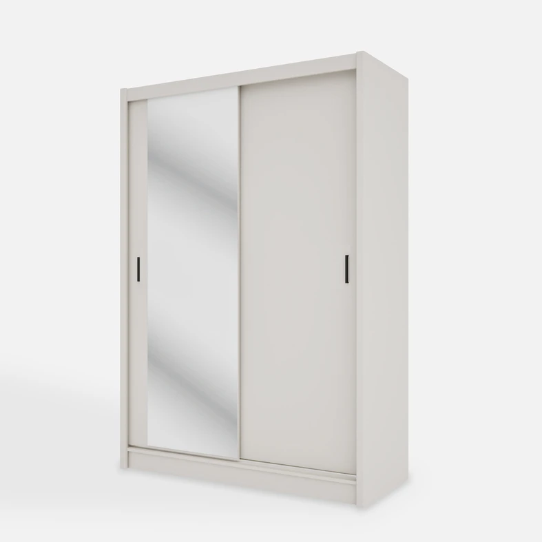 Šatní skříň se zrcadlem NESS 150 cm kašmír