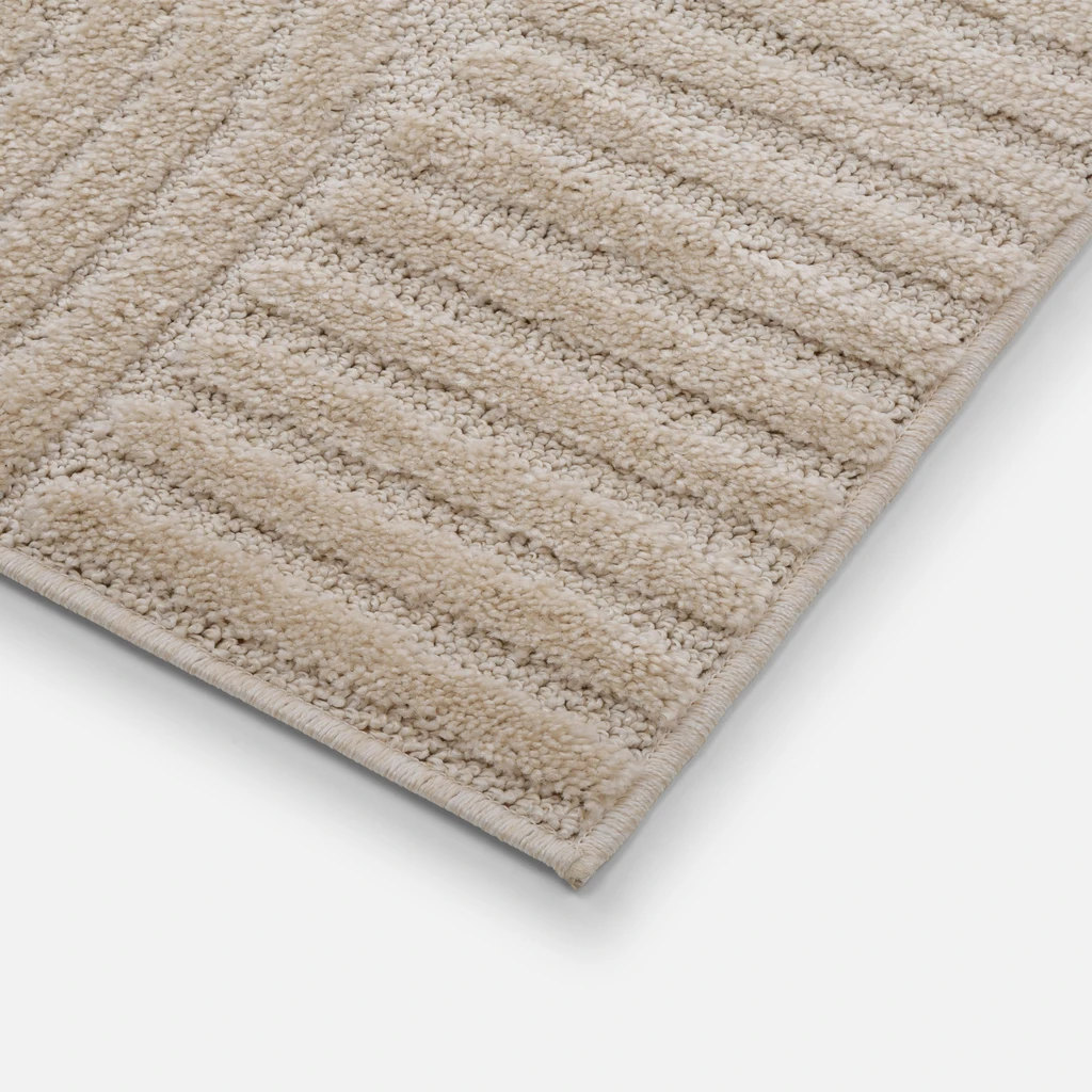 Dywan kremowy LA CASA 3D 80x150 cm - zbliżenie.