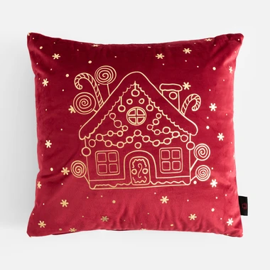 Vánoční povlak CANELLA červený 45x45 cm