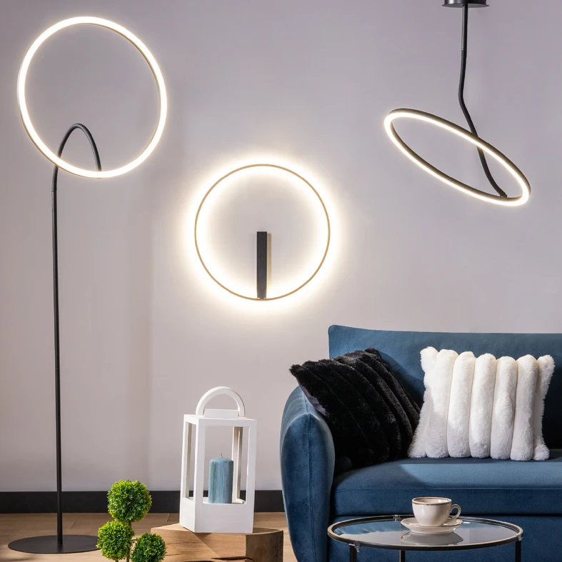 Černé stropní LED svítidlo CORIT 42,5 cm