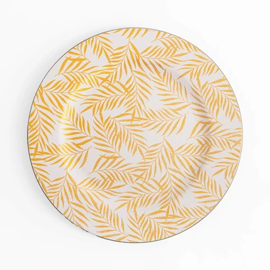 Dekorační talíř se zlatými listy 33 cm